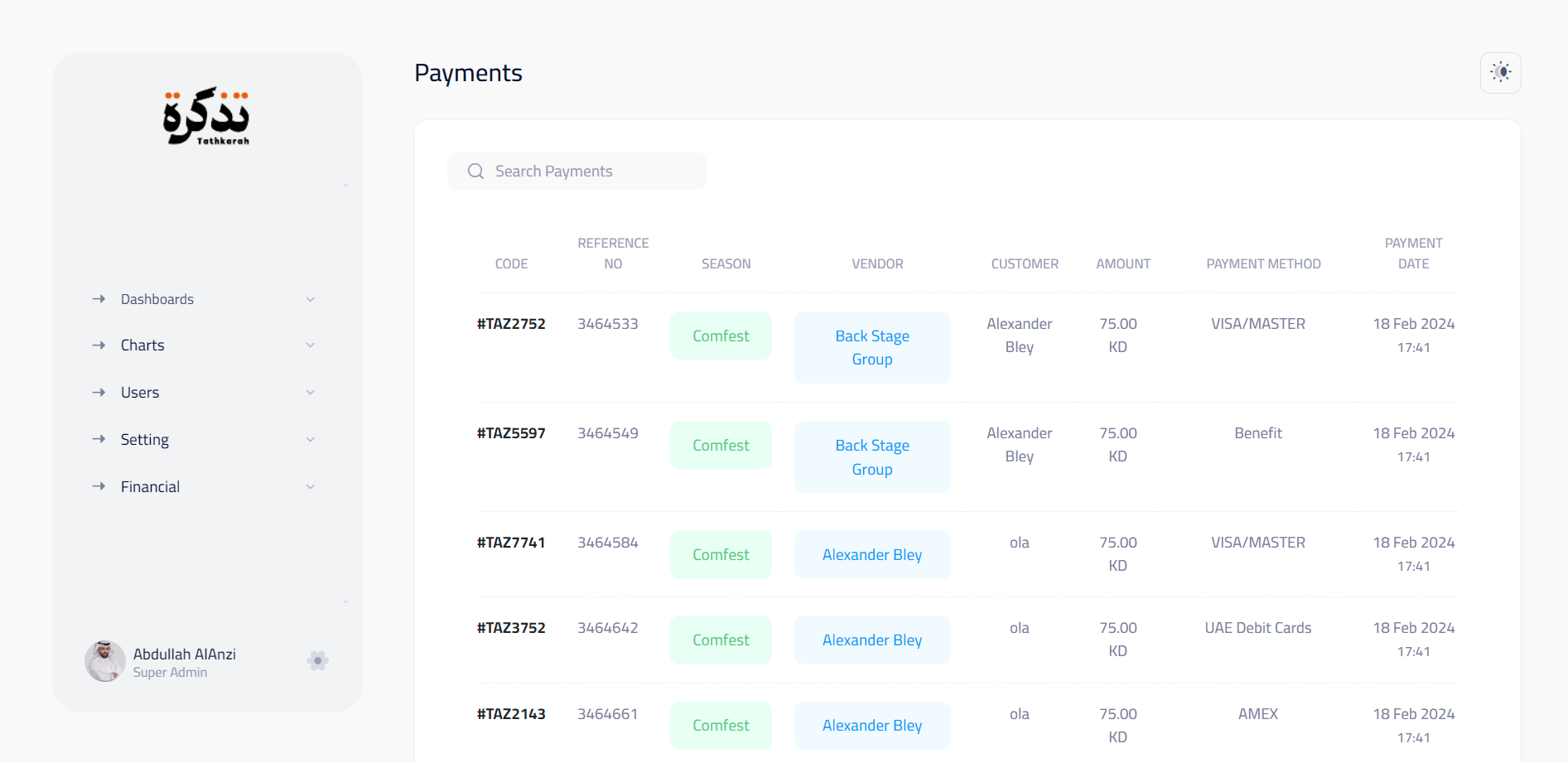 Payments