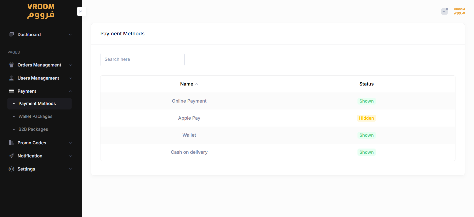 Payment methods: Online, Apple Pay, Wallet, Cash on Delivery